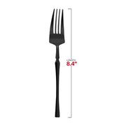 8.4-inch disposable black Moderno plastic dinner forks, bulk pack of 240