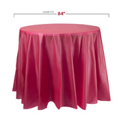 84-inch burgundy disposable plastic tablecloths with round shape, perfect for catered gatherings and celebrations, case of 96.