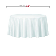 84" clear round disposable tablecloth, lightweight and convenient, perfect for quick setup at picnics and events