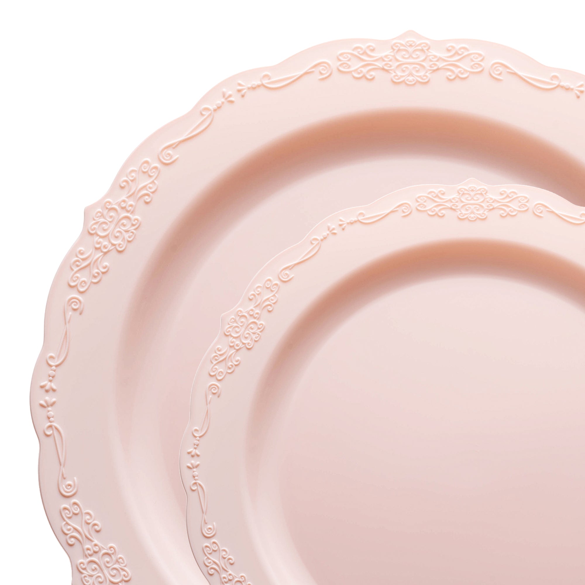 Plastic Plate - Pink Vintage Dinnerware Set | Smarty Had A Party