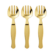 9.75-inch disposable gold plastic serving forks, hassle-free and convenient for stress-free hosting, case of 60.