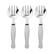 9.75-inch silver plastic serving forks, lightweight yet strong for easy serving