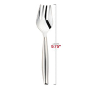 9.75-inch silver plastic serving forks, lightweight yet strong for easy serving