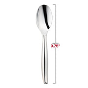 9.75-inch silver plastic serving spoons, lightweight yet strong for easy serving