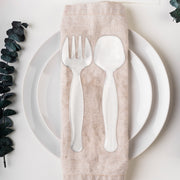 9.75" clear plastic serving flatware set, offering a refined touch for weddings, banquets, and celebrations