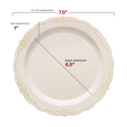 Appetizer Plate Size: 7.5" Perfect for Serving Starters and Small Bites