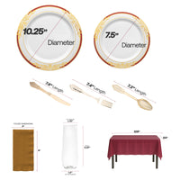 Appetizers served on harmony rim plates from the Kiss at Midnight Set during a New Year toast