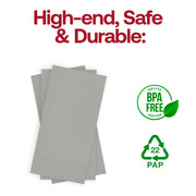 BPA-Free: Shimmering silver paper dinner napkins, 16" x 16", BPA-free and food-safe, perfect for stylish and worry-free dining