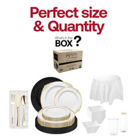 BPA-free and recyclable Hollywood Hangover Package offers stylish disposable dinnerware for eco-conscious celebrations