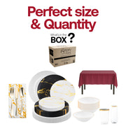 BPA-free and recyclable dinnerware combining elegance with eco-conscious hosting.