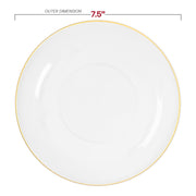 BPA-free clear plastic salad plate with 7.5-inch diameter for weddings and showers