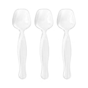 BPA-free clear serving spoons for safe food service in buffet lines or self-serve stations