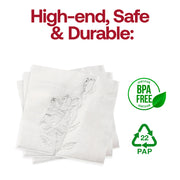 BPA-free disposable paper napkins with vintage silver floral accents on a white background; safe and stylish for any occasion
