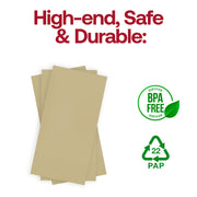 BPA-free ivory paper dinner napkin, 16 x 16 inches, eco-friendly and safe for food service, from a 600-count case