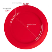 BPA-free solid red plastic dinnerware, designed for safe and convenient use