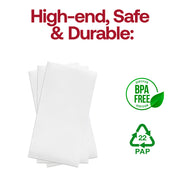 BPA-free white buffet napkin with a linen-like texture, 15.8 x 15.8 inches, made from premium paper in a 288-pack.