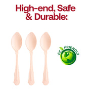 Biodegradable birch wood spoons, 7.5 inches, sturdy and compostable, ideal for eco-conscious catering and parties.