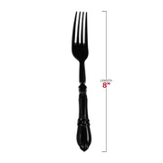 Black Baroque Disposable Plastic Dinner Forks Dimension | Smarty Had A Party