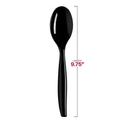 Black Disposable Plastic Serving Spoons Dimension | Smarty Had A Party