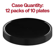 Black Flat Round Disposable Plastic Appetizer/Salad Plates (8.5") Quantity | Smarty Had A Party