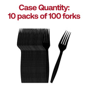 Black Plastic Disposable Forks Quantity | Smarty Had A Party