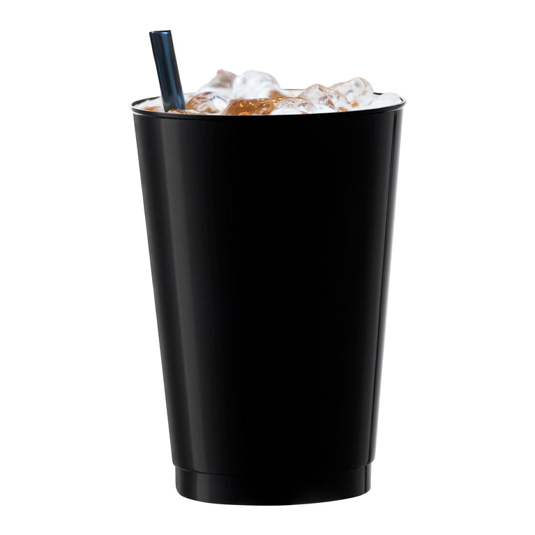 12 Oz. Black Plastic Cups - 50 Ct.