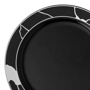 Black with Silver Marble Disposable Plastic Appetizer/Salad Plates (7.5") | Smarty Had A Party