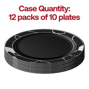 Black with Silver Marble Disposable Plastic Appetizer/Salad Plates (7.5") Quantity | Smarty Had A Party