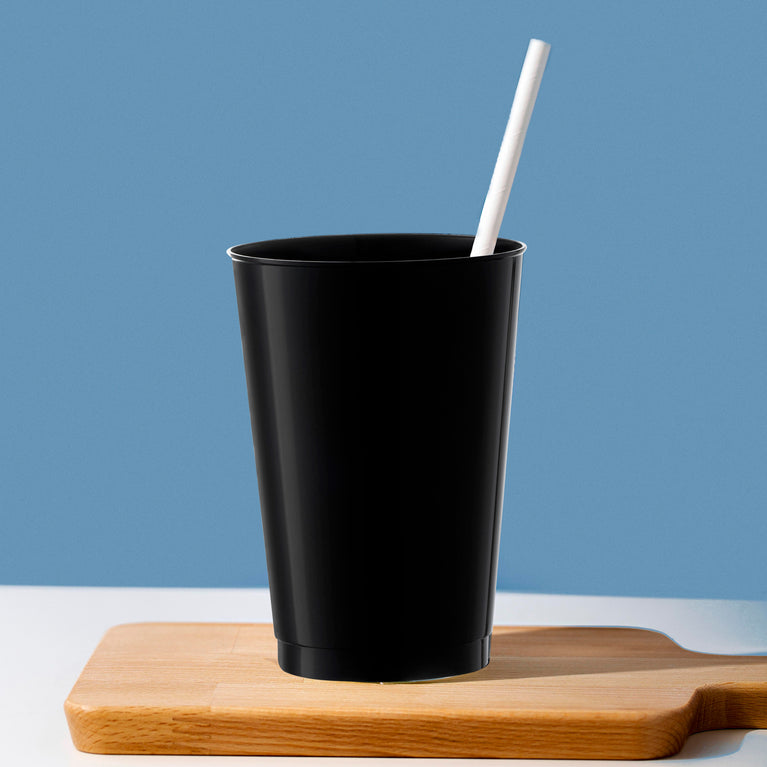 12 oz Black Plastic Party Cups