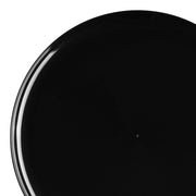 Black Flat Round Disposable Plastic Appetizer/Salad Plates
