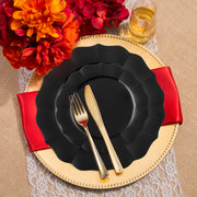Black Lotus Plates set a bold and stylish tone for evening wedding receptions.