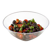 Black disposable bowls, 100 oz. capacity, round design, durable plastic, pack of 24