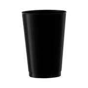 Black plastic tumblers featuring a sleek round shape, 12 oz capacity, and sold in a large 240-pack