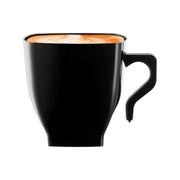 Black square plastic coffee mugs, 192-pack, 8 oz