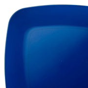 Blue Flat Rounded Square Disposable Plastic Buffet Plates