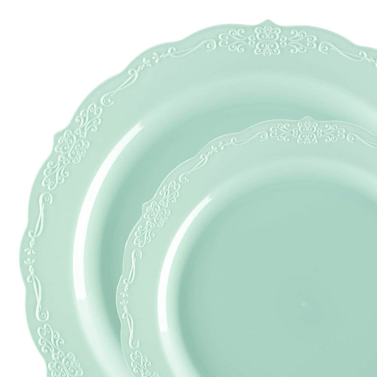 Plastic Plates Turquoise Vintage Combo Set Smarty Had A Party