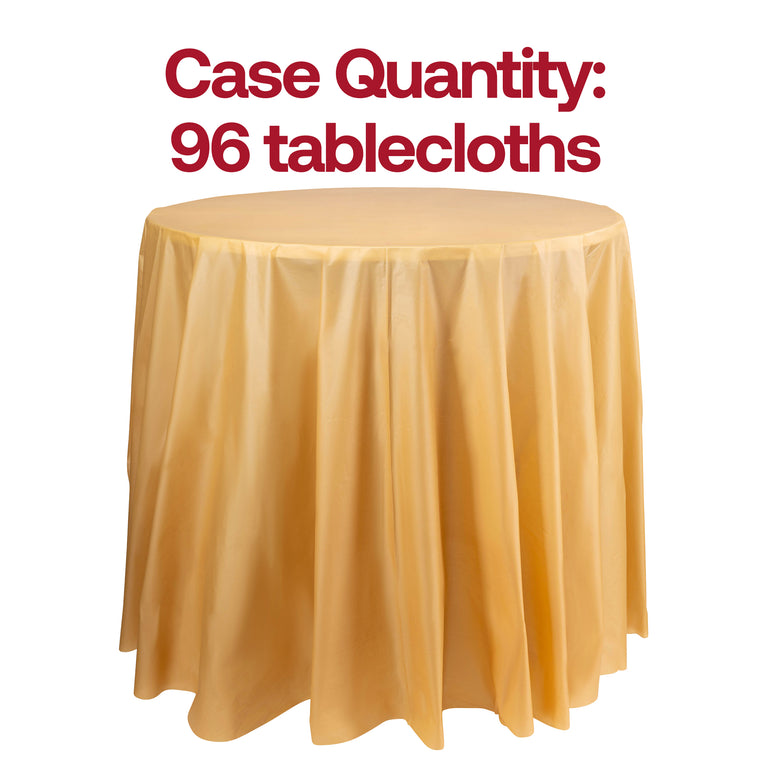 Plastic Tablecloths Gold Round Tablecovers Smarty Had A Party