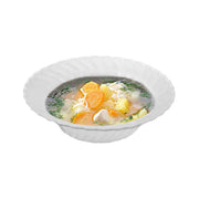 Bulk pack of 180 clear flair plastic soup bowls, 5-inch diameter, 5 oz. capacity, ideal for elegant event presentations