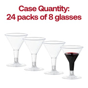 Bulk pack of 192 clear plastic mini martini glasses, 2 oz. size, perfect for serving stylish drinks at large events and parties