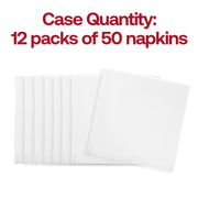Bulk pack of 600 white linen-like premium cocktail napkins, ultra-soft and absorbent, perfect for catering, weddings, and parties