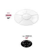 Bulk set includes 12 packs of 2 clear 6-partition trays, totaling 24 trays for large events or food service