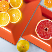 Burnt Orange Cake Plates were used for desserts at a rustic fall-themed gathering.