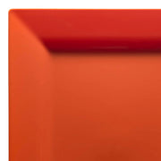 Burnt orange square plastic cake plates, 6.5-inch diameter