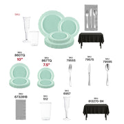 Chic Sweet 16 decor using the Breakfast at Tiffany’s Party Set with matching cups and cutlery.