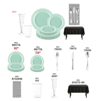Chic Sweet 16 decor using the Breakfast at Tiffany’s Party Set with matching cups and cutlery.