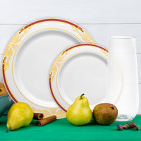Chic holiday plates and utensils set that creates a sophisticated atmosphere for Christmas and New Year events.