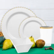 Christmas dinnerware package blending premium design with single-use convenience for joyful celebration