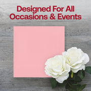 Classic pink drink napkins, 10-inch unfolded size, disposable paper design ideal for cocktail parties; includes 600 napkins.