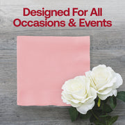 Classic pink drink napkins, 10-inch unfolded size, disposable paper design ideal for cocktail parties; includes 600 napkins