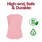 Classic pink paper dinner napkins, 16" x 16", BPA-free and food-safe, perfect for stylish and worry-free dining